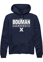 Gabby Bouman  Rally Xavier Musketeers Mens Navy Blue NIL Stacked Box Long Sleeve Hoodie