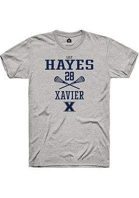 Lily Hayes  Xavier Musketeers Ash Rally NIL Sport Icon Short Sleeve T Shirt