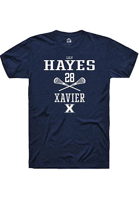 Lily Hayes  Xavier Musketeers Navy Blue Rally NIL Sport Icon Short Sleeve T Shirt