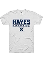 Lily Hayes  Xavier Musketeers White Rally NIL Stacked Box Short Sleeve T Shirt