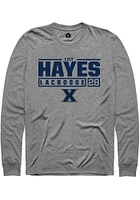 Lily Hayes  Xavier Musketeers Graphite Rally NIL Stacked Box Long Sleeve T Shirt