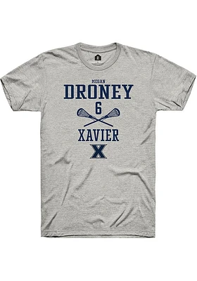 Megan Droney  Xavier Musketeers Ash Rally NIL Sport Icon Short Sleeve T Shirt