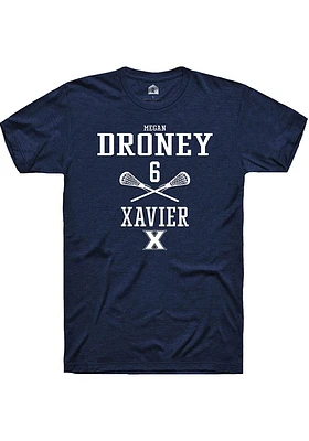 Megan Droney  Xavier Musketeers Navy Blue Rally NIL Sport Icon Short Sleeve T Shirt