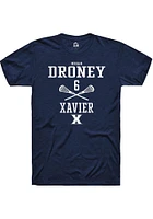 Megan Droney  Xavier Musketeers Navy Blue Rally NIL Sport Icon Short Sleeve T Shirt