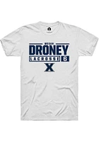 Megan Droney  Xavier Musketeers White Rally NIL Stacked Box Short Sleeve T Shirt