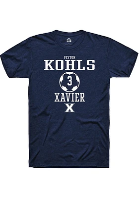 Peyton Kohls  Xavier Musketeers Navy Blue Rally NIL Sport Icon Short Sleeve T Shirt