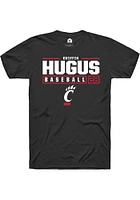 Griffin Hugus Cincinnati Bearcats Rally NIL Stacked Box Short Sleeve T Shirt