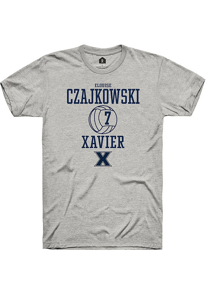 Elouise Czajkowski  Xavier Musketeers Ash Rally NIL Sport Icon Short Sleeve T Shirt