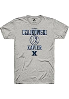 Elouise Czajkowski  Xavier Musketeers Ash Rally NIL Sport Icon Short Sleeve T Shirt