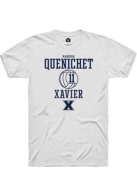 Karissa Quenichet  Xavier Musketeers White Rally NIL Sport Icon Short Sleeve T Shirt