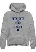 Karissa Quenichet  Rally Xavier Musketeers Mens Graphite NIL Sport Icon Long Sleeve Hoodie