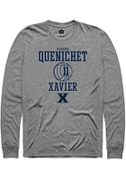 Karissa Quenichet  Xavier Musketeers Graphite Rally NIL Sport Icon Long Sleeve T Shirt