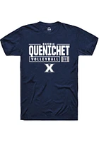 Karissa Quenichet  Xavier Musketeers Navy Blue Rally NIL Stacked Box Short Sleeve T Shirt