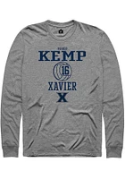 Margo Kemp  Xavier Musketeers Graphite Rally NIL Sport Icon Long Sleeve T Shirt