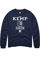 Margo Kemp  Rally Xavier Musketeers Mens Navy Blue NIL Sport Icon Long Sleeve Crew Sweatshirt