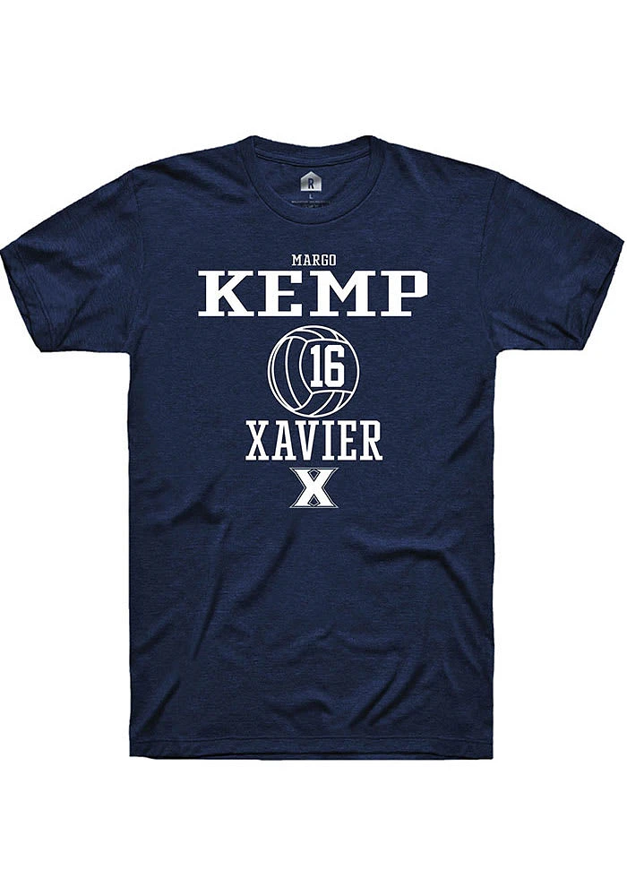 Margo Kemp Xavier Musketeers Navy Blue Rally NIL Sport Icon Short Sleeve T Shirt