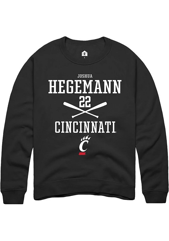 Joshua Hegemann Rally Cincinnati Bearcats Mens NIL Sport Icon Long Sleeve Crew Sweatshirt