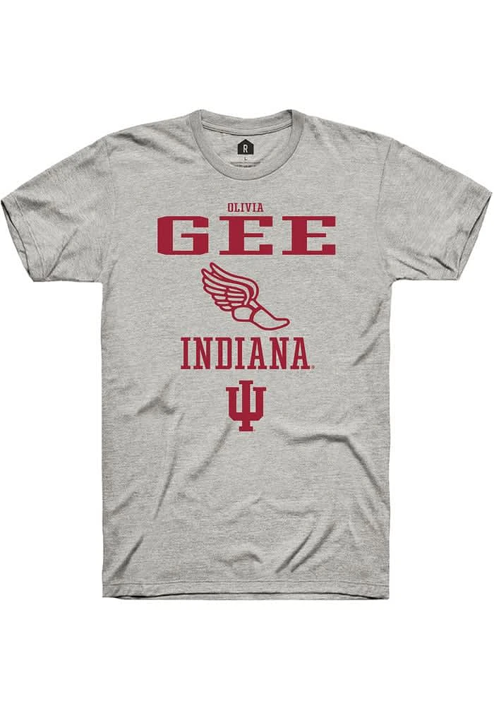 Olivia Gee Indiana Hoosiers Ash Rally NIL Sport Icon Short Sleeve T Shirt