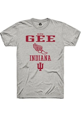 Olivia Gee  Indiana Hoosiers Ash Rally NIL Sport Icon Short Sleeve T Shirt