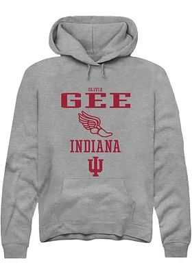 Olivia Gee  Rally Indiana Hoosiers Mens Graphite NIL Sport Icon Long Sleeve Hoodie