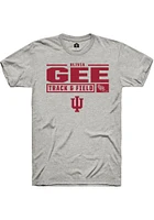 Olivia Gee  Indiana Hoosiers Ash Rally NIL Stacked Box Short Sleeve T Shirt