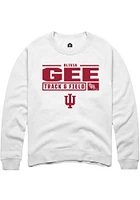 Olivia Gee Rally Indiana Hoosiers Mens NIL Stacked Box Long Sleeve Crew Sweatshirt