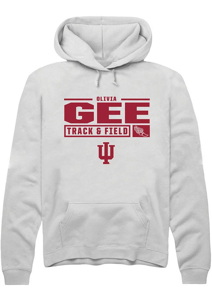 Olivia Gee Rally Indiana Hoosiers Mens NIL Stacked Box Long Sleeve Hoodie