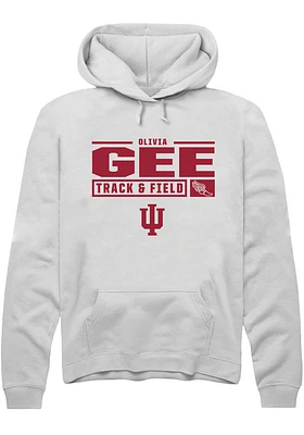 Olivia Gee Rally Indiana Hoosiers Mens NIL Stacked Box Long Sleeve Hoodie