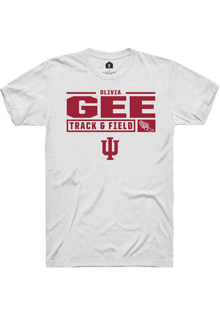 Olivia Gee Indiana Hoosiers Rally NIL Stacked Box Short Sleeve T Shirt
