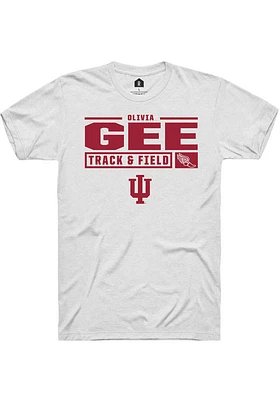 Olivia Gee Indiana Hoosiers Rally NIL Stacked Box Short Sleeve T Shirt