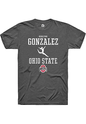 Berlynn Gonzalez  Ohio State Buckeyes Dark Grey Rally NIL Sport Icon Short Sleeve T Shirt