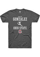 Berlynn Gonzalez  Ohio State Buckeyes Dark Grey Rally NIL Sport Icon Short Sleeve T Shirt