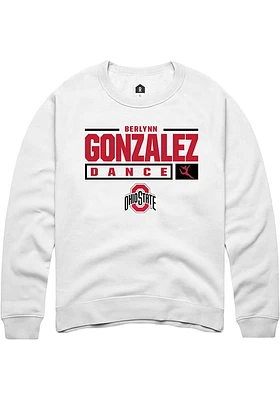 Berlynn Gonzalez Rally Ohio State Buckeyes Mens NIL Stacked Box Long Sleeve Crew Sweatshi