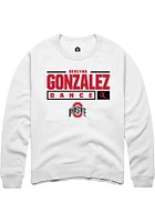 Berlynn Gonzalez Rally Ohio State Buckeyes Mens NIL Stacked Box Long Sleeve Crew Sweatshi