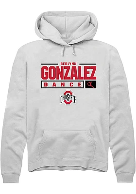 Berlynn Gonzalez Rally Ohio State Buckeyes Mens NIL Stacked Box Long Sleeve Hoodie