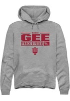 Olivia Gee  Rally Indiana Hoosiers Mens Graphite NIL Stacked Box Long Sleeve Hoodie