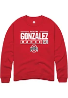 Berlynn Gonzalez  Rally Ohio State Buckeyes Mens Red NIL Stacked Box Long Sleeve Crew Sweatshirt