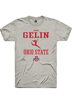 Danni Gelin  Ohio State Buckeyes Ash Rally NIL Sport Icon Short Sleeve T Shirt