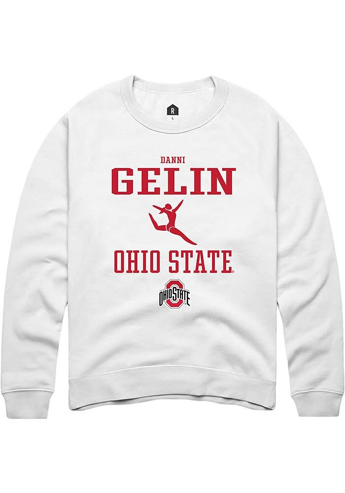 Danni Gelin Rally Ohio State Buckeyes Mens NIL Sport Icon Long Sleeve Crew Sweatshirt