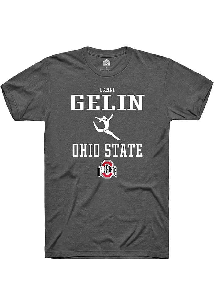 Danni Gelin  Ohio State Buckeyes Dark Grey Rally NIL Sport Icon Short Sleeve T Shirt