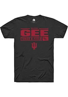Olivia Gee  Indiana Hoosiers Black Rally NIL Stacked Box Short Sleeve T Shirt