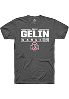 Danni Gelin  Ohio State Buckeyes Dark Grey Rally NIL Stacked Box Short Sleeve T Shirt