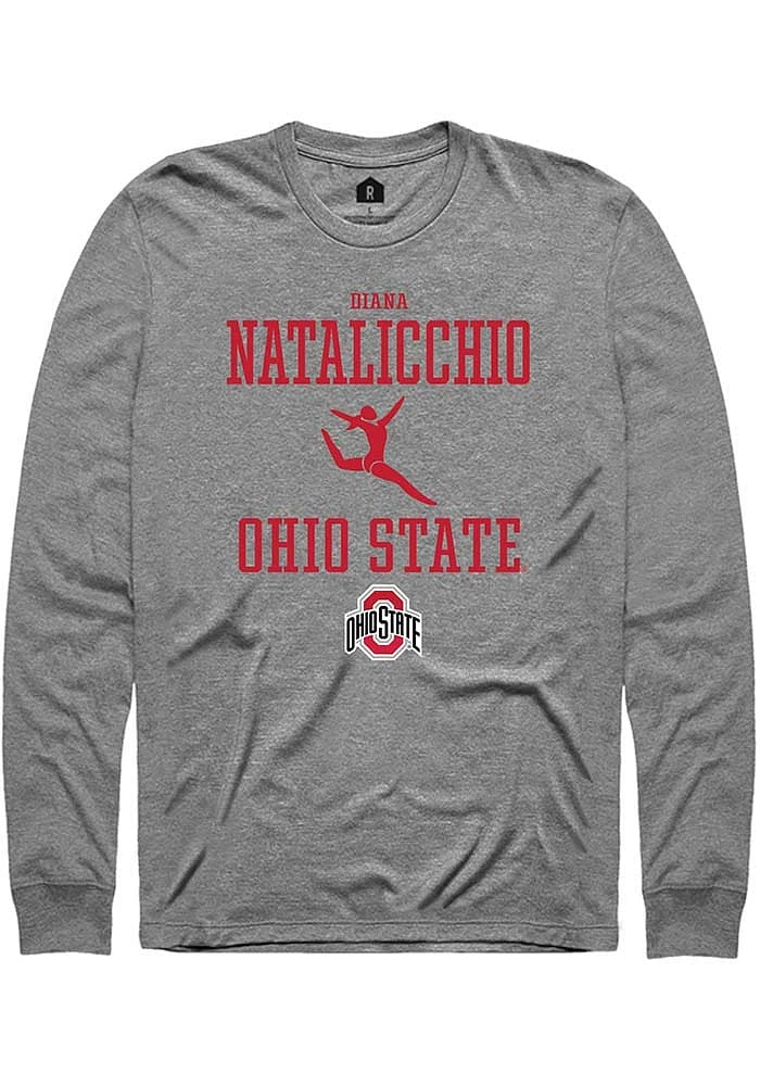 Diana Natalicchio  Ohio State Buckeyes Graphite Rally NIL Sport Icon Long Sleeve T Shirt