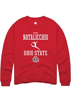 Diana Natalicchio  Rally Ohio State Buckeyes Mens Red NIL Sport Icon Long Sleeve Crew Sweatshirt