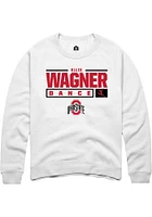 Ellie Wagner Rally Ohio State Buckeyes Mens NIL Stacked Box Long Sleeve Crew Sweatshirt