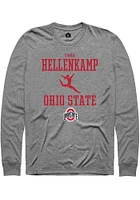 Emma Hellenkamp  Ohio State Buckeyes Graphite Rally NIL Sport Icon Long Sleeve T Shirt