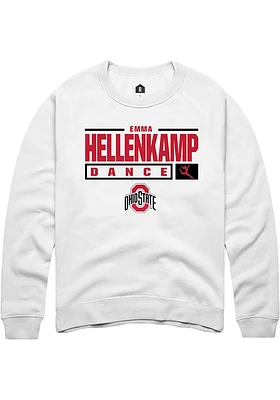 Emma Hellenkamp Rally Ohio State Buckeyes Mens NIL Stacked Box Long Sleeve Crew Sweatshir