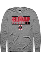 Emma Hellenkamp  Ohio State Buckeyes Graphite Rally NIL Stacked Box Long Sleeve T Shirt