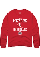 Hailey Meyers  Rally Ohio State Buckeyes Mens Red NIL Sport Icon Long Sleeve Crew Sweatshirt