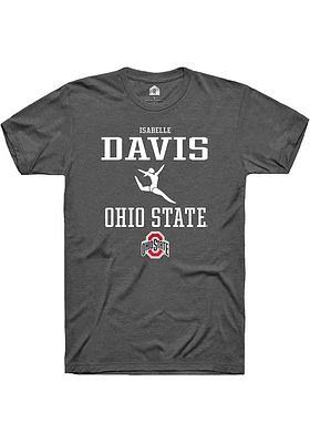 Isabelle Davis  Ohio State Buckeyes Dark Grey Rally NIL Sport Icon Short Sleeve T Shirt